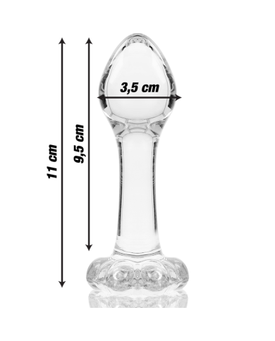 NEBULA SERIES BY IBIZA - PLUG ANAL MODÈLE 2 VERRE BOROSILICATE CLAIR 11 CM -O- 3.5 CM