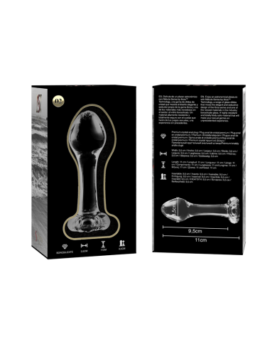 NEBULA SERIES BY IBIZA - PLUG ANAL MODÈLE 2 VERRE BOROSILICATE CLAIR 11 CM -O- 3.5 CM