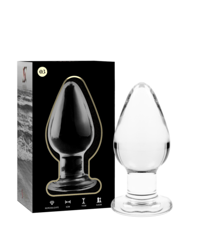 NEBULA SERIES BY IBIZA - PLUG ANAL MODÈLE 3 VERRE BOROSILICATE TRANSPARENT 11 CM -O- 5 CM