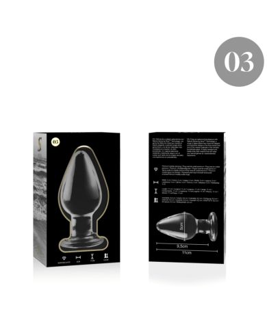 NEBULA SERIES BY IBIZA - PLUG ANAL MODÈLE 3 VERRE BOROSILICATE TRANSPARENT 11 CM -O- 5 CM