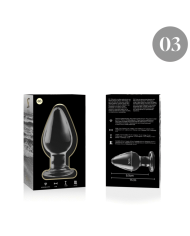 NEBULA SERIES BY IBIZA - PLUG ANAL MODÈLE 3 VERRE BOROSILICATE TRANSPARENT 11 CM -O- 5 CM