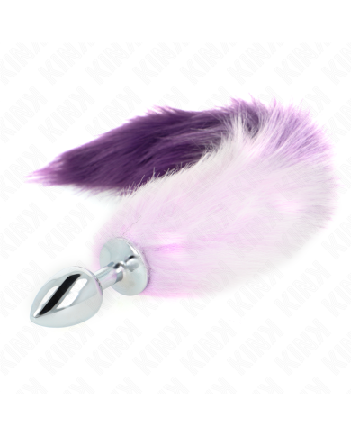KINK - PLUG ANAL TAILLE S 7 X 3 CM AVEC QUEUE SYNTHÉTIQUE 40 CM VIOLET