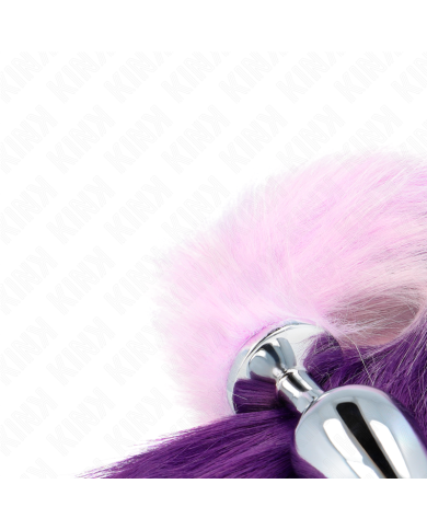 KINK - PLUG ANAL TAILLE L 10 X 4 CM AVEC QUEUE SYNTHÉTIQUE 40 CM VIOLET