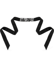 COQUETTE CHIC DESIRE - MASQUE EN DENTELLE NOIRE AVEC RUBAN