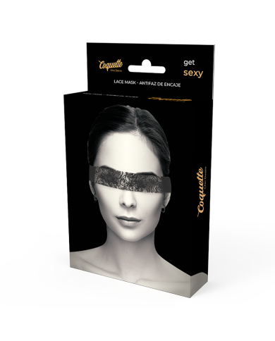 COQUETTE CHIC DESIRE - MASQUE EN DENTELLE NOIRE AVEC RUBAN