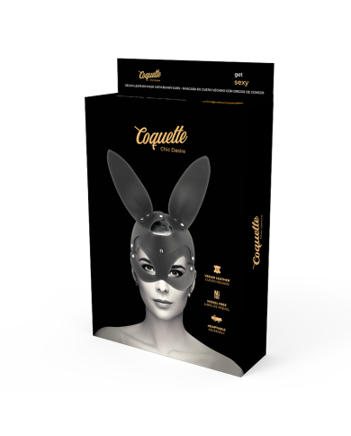 COQUETTE CHIC DESIRE - MASQUE EN CUIR VEGAN AVEC OREILLES DE LAPIN