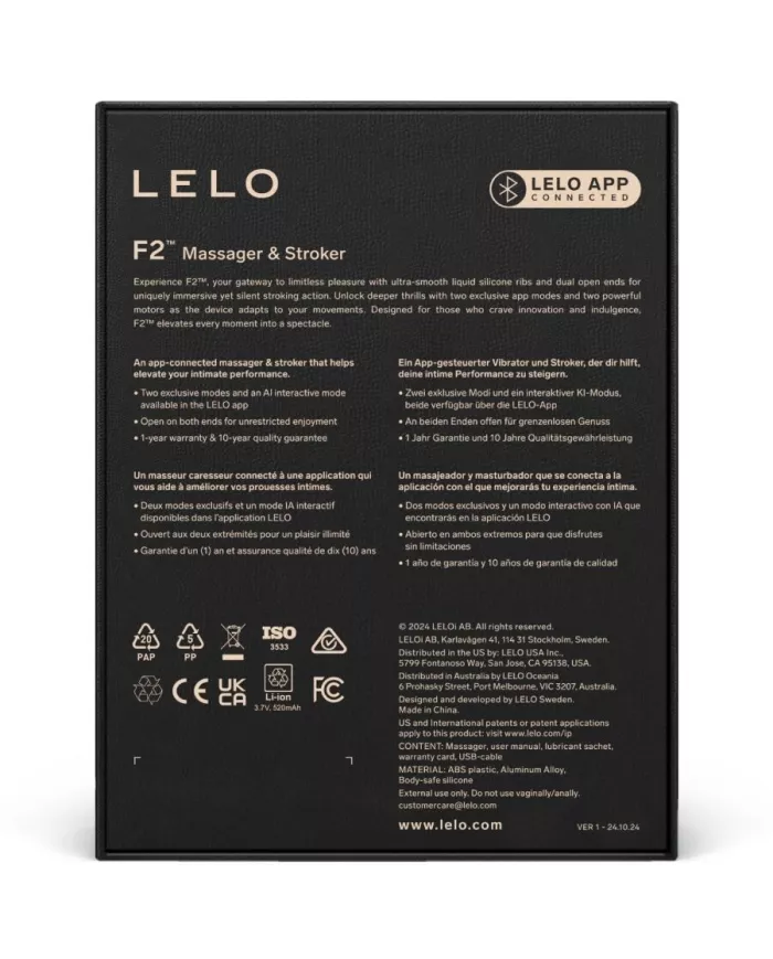 LELO - MASTURBATEUR POUR HOMME F2S™ TEAL ROUGE