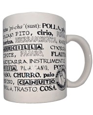 DIABLO PICANTE - TASSE BLANCHE AVEC SYNONYMES DE PÉNIS 370 ML