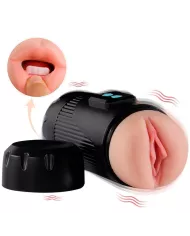 SHEQU - KAY DOUBLE MASTURBATEUR AVEC DOUBLE VIBRATION DE LA BOUCHE ET DU VAGIN