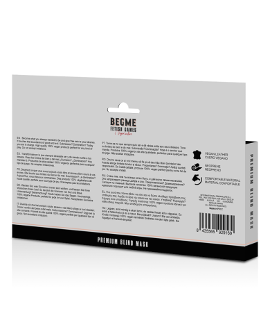 BEGME - MASQUE AVEUGLE PREMIUM ÉDITION ROUGE AVEC DOUBLURE EN NÉOPRÈNE