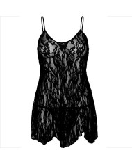 LEG AVENUE - CHEMISE DENTELLE FLEURIE
