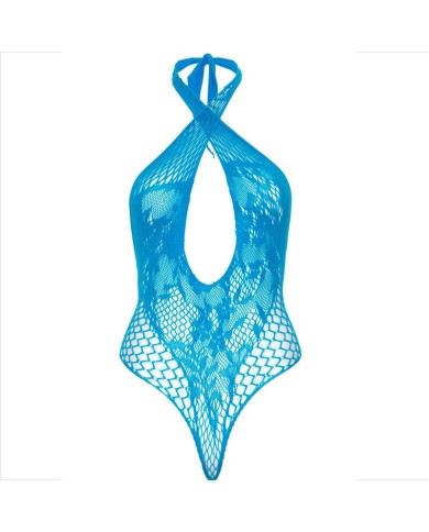 LEG AVENUE - LICOL TEDDY AVEC DENTELLE BLEU