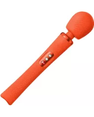 FUN FACTORY - VIM SILICONE RECHARGEABLE VIBRANT LESTÉ RUMBLE WAND SUNRISE ORANGE