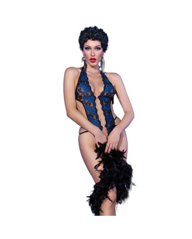 CHILIROSE - CR 4479 BODY SANS CROCHET BLEU S/M