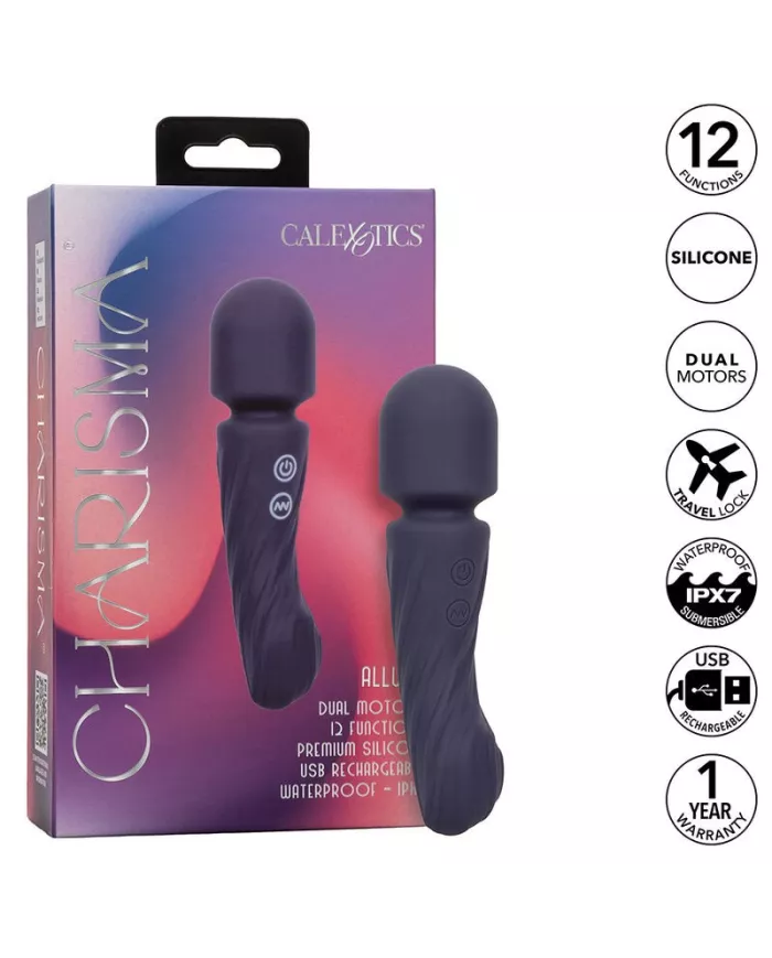 CALEXOTICS - CHARISMA ALLURE MASSEUR DOUBLE MOTEURS 12 FONCTIONS 17,25 CM X 4,5 CM VIOLET CALEXOTICS - CHARISMA ALLURE MASSEUR DOUBLE MOTEURS 12 FONCTIONS 17,25 CM X 4,5 CM VIOLET