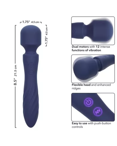 CALEXOTICS - CHARISMA MYSTIQUE MASSEUR DOUBLE MOTEURS 12 FONCTIONS 20,5 CM X 4,5 CM VIOLET CALEXOTICS - CHARISMA MYSTIQUE MASSEUR DOUBLE MOTEURS 12 FONCTIONS 20,5 CM X 4,5 CM VIOLET