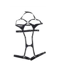 SUBBLIME - HARNAIS COMPLET AVEC BOUCLES EN CUIR NOIR TAILLE UNIQUE