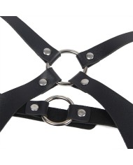 SUBBLIME - HARNAIS COMPLET AVEC BOUCLES EN CUIR NOIR TAILLE UNIQUE