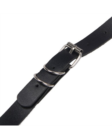 SUBBLIME - HARNAIS COMPLET AVEC BOUCLES EN CUIR NOIR TAILLE UNIQUE