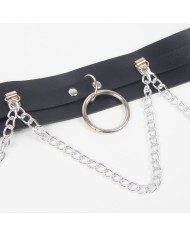 SUBBLIME - HARNAIS CEINTURE ET JARRETIÈRES AVEC ANNEAUX ET CHAÎNE DÉTAIL TAILLE UNIQUE