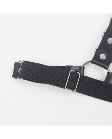 SUBBLIME - HARNAIS CEINTURE ET JARRETIÈRES AVEC ANNEAUX ET CHAÎNE DÉTAIL TAILLE UNIQUE