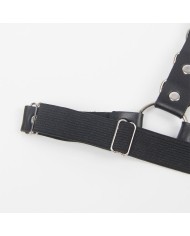 SUBBLIME - HARNAIS CEINTURE ET JARRETIÈRES AVEC ANNEAUX ET CHAÎNE DÉTAIL TAILLE UNIQUE