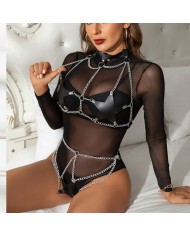 SUBBLIME - HARNAIS COMPLET AVEC CHAÎNE OILE DÉTAIL TAILLE UNIQUE