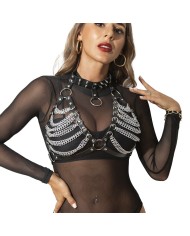 SUBBLIME - SOUTIEN-GORGE HARNAIS ET COLLIER AVEC CHAÎNE S TAILLE UNIQUE