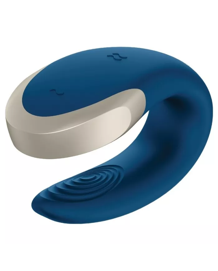 SATISFYER - VIBRATEUR DOUBLE LOVE LUXURY PARTNER BLEU