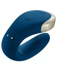 SATISFYER - VIBRATEUR DOUBLE LOVE LUXURY PARTNER BLEU