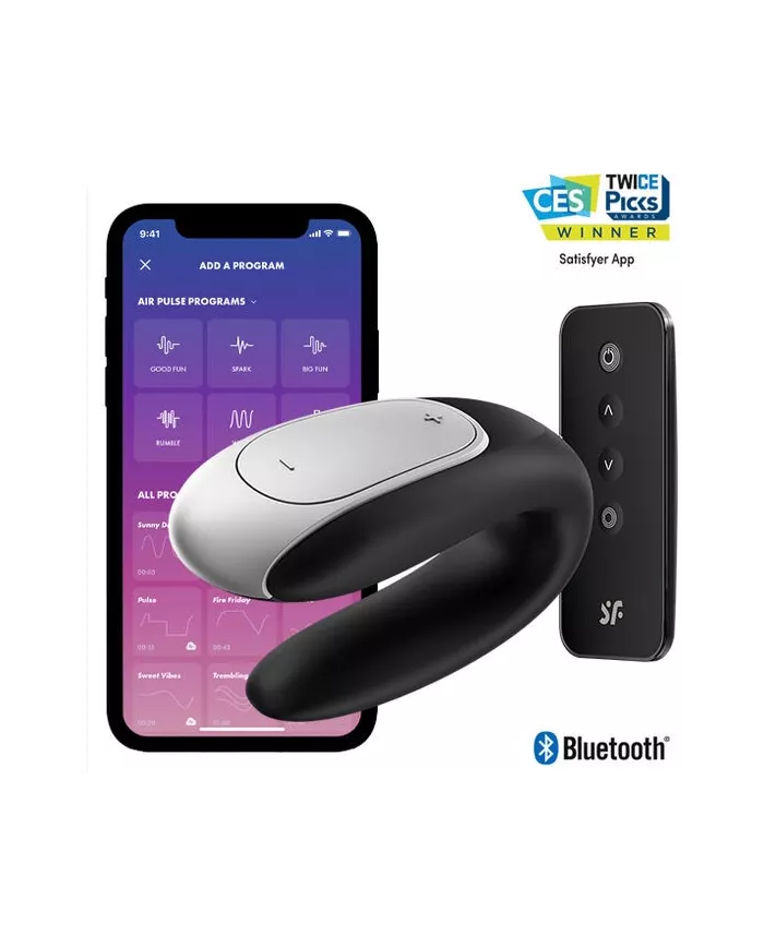 SATISFYER - VIBRATEUR PARTENAIRE DOUBLE FUN NOIR SATISFYER - VIBRATEUR PARTENAIRE DOUBLE FUN NOIR