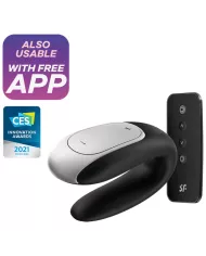 SATISFYER - VIBRATEUR PARTENAIRE DOUBLE FUN NOIR SATISFYER - VIBRATEUR PARTENAIRE DOUBLE FUN NOIR