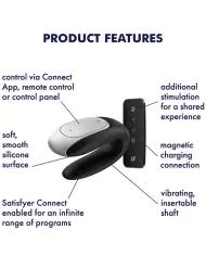 SATISFYER - VIBRATEUR PARTENAIRE DOUBLE FUN NOIR SATISFYER - VIBRATEUR PARTENAIRE DOUBLE FUN NOIR