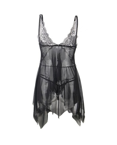 SUBBLIME - BABYDOLL TISSU TULLE POITRINE DENTELLE S/M