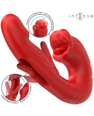 INTENSE - NATHY DOUBLE VIBRATEUR AVEC BOUCHE STIMULANTE MULTIFONCTION ROUGE INTENSE - NATHY DOUBLE VIBRATEUR AVEC BOUCHE STIMULANTE MULTIFONCTION ROUGE