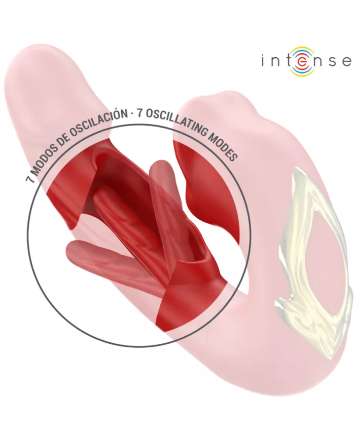 INTENSE - NATHY DOUBLE VIBRATEUR AVEC BOUCHE STIMULANTE MULTIFONCTION ROUGE INTENSE - NATHY DOUBLE VIBRATEUR AVEC BOUCHE STIMULANTE MULTIFONCTION ROUGE
