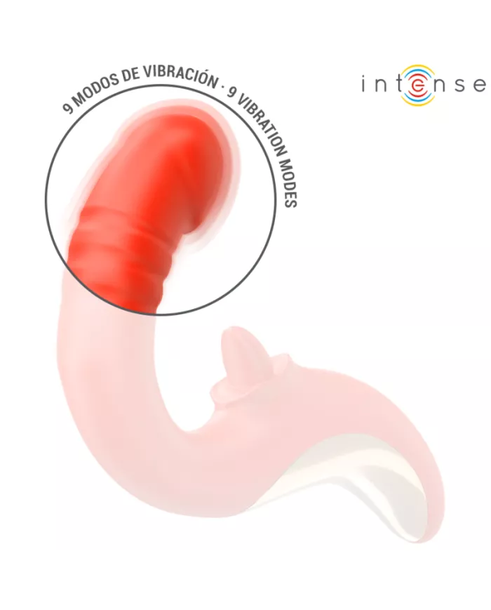 INTENSE - VIBRATEUR ET STIMULATEUR PAULINA EN FORME DE U ROUGE INTENSE - VIBRATEUR ET STIMULATEUR PAULINA EN FORME DE U ROUGE