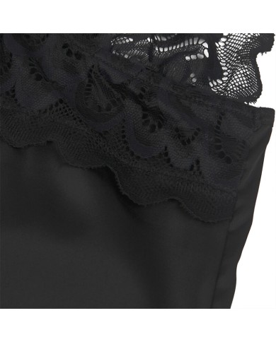 SUBBLIME - BABYDOLL AVEC POITRINE IMPRIMÉ FLEURI NOIR S/M