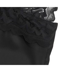 SUBBLIME - BABYDOLL AVEC POITRINE IMPRIMÉ FLEURI NOIR S/M