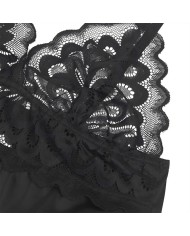 SUBBLIME - BABYDOLL AVEC POITRINE IMPRIMÉ FLEURI NOIR S/M