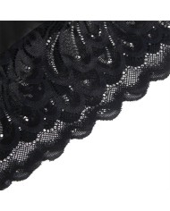 SUBBLIME - BABYDOLL AVEC POITRINE IMPRIMÉ FLEURI NOIR S/M