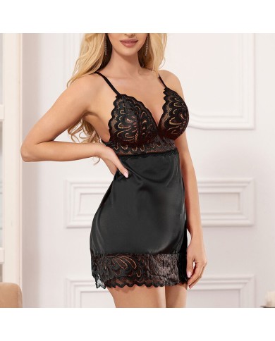 SUBBLIME - BABYDOLL AVEC POITRINE IMPRIMÉ FLEURI NOIR S/M