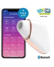 SATISFYER - STIMULATEUR ET VIBRATEUR AIR LOVE TRIANGLE BLANC