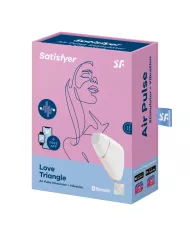 SATISFYER - STIMULATEUR ET VIBRATEUR AIR LOVE TRIANGLE BLANC