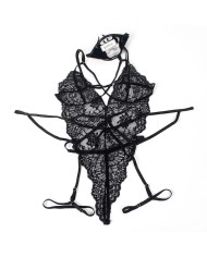 SUBBLIME - COSTUME DE POLICE CORPS EN DENTELLE NOIR S/M