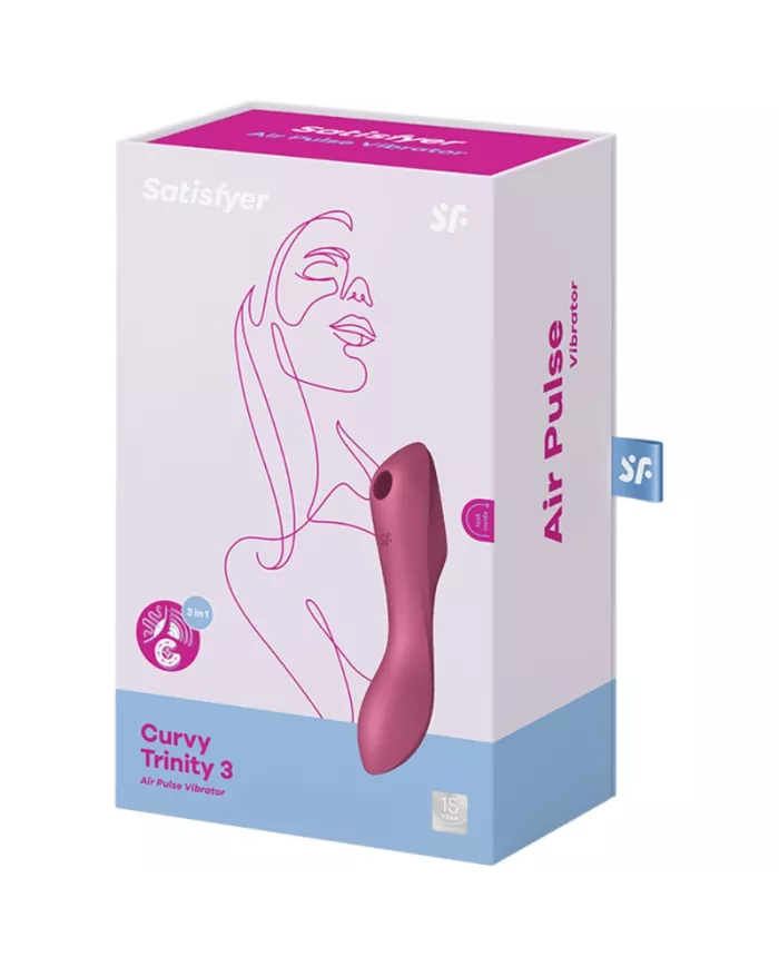 SATISFYER - STIMULATEUR ET VIBRATEUR CURVY TRINITY 3 ROUGE SATISFYER - STIMULATEUR ET VIBRATEUR CURVY TRINITY 3 ROUGE