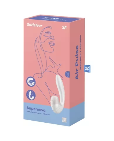 SATISFYER - SUPERNOVA AIR PULSE STIMULATEUR ET VIBRATION BLANC SATISFYER - SUPERNOVA AIR PULSE STIMULATEUR ET VIBRATION BLANC