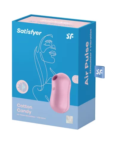 SATISFYER - STIMULATEUR ET VIBRATEUR D'IMPULSIONS D'AIR DE BARBE À COTON LILAS