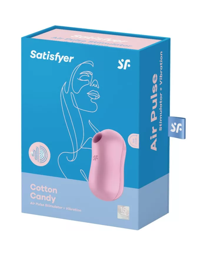 SATISFYER - STIMULATEUR ET VIBRATEUR D'IMPULSIONS D'AIR DE BARBE À COTON LILAS