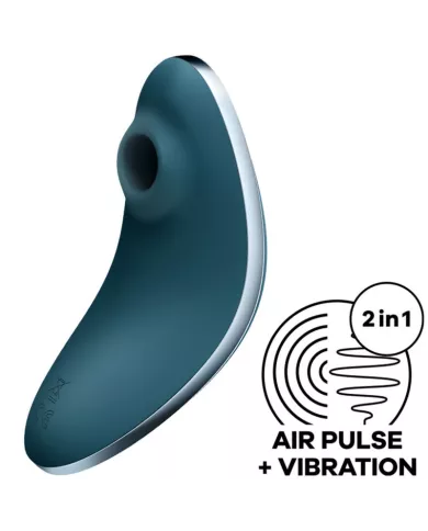 SATISFYER - VULVA LOVER 1 STIMULATEUR ET VIBRATEUR AIR PULSE BLEU